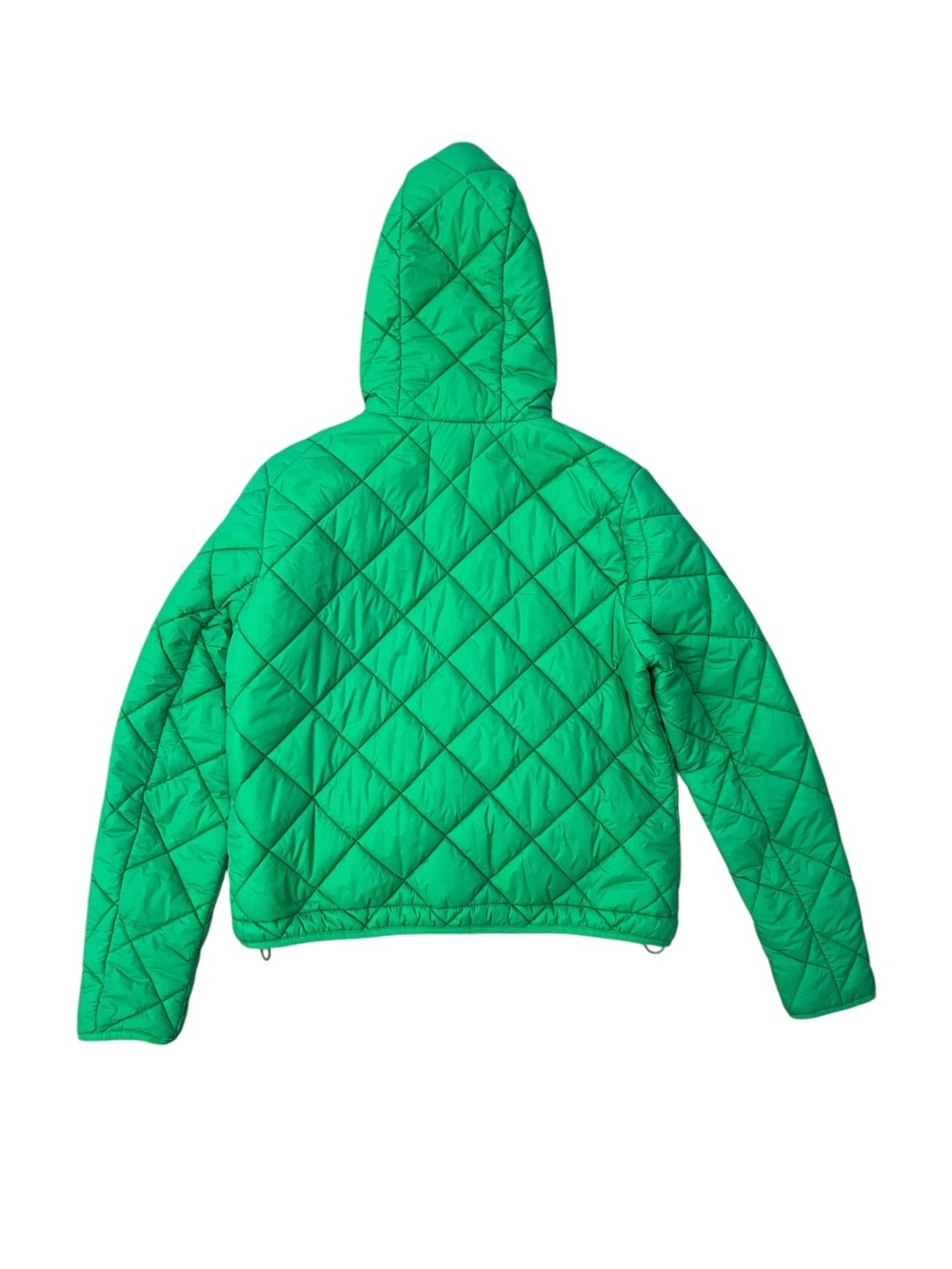Zara Women’s Size M US Long Sleeves Hooded Quilted Short Jacket Green - Picture 3 of 16